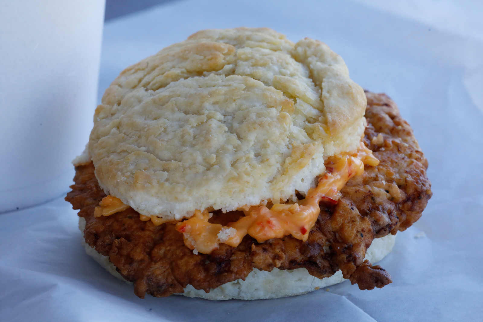 Chicken & cheese biscuit